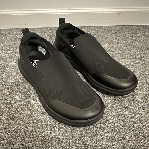 FitVille Briskwalk Mens Sz 11.5 Extra Wide Slip On Sneakers Shoes Black Stretch main image 4